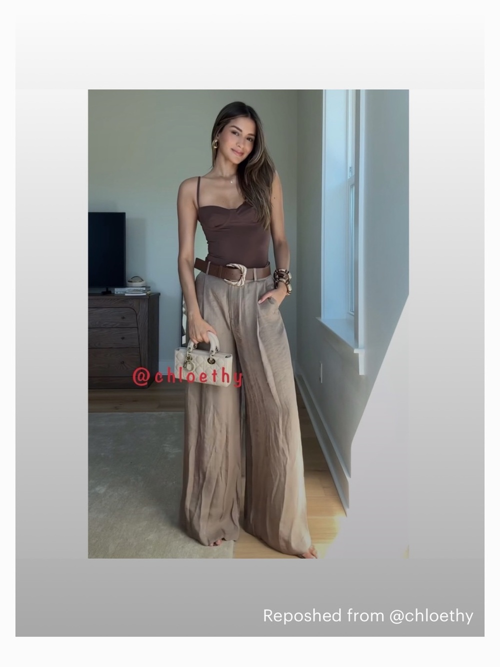 Zara NWT wide leg pants with belt 1478/178 - Picture 8 of 11